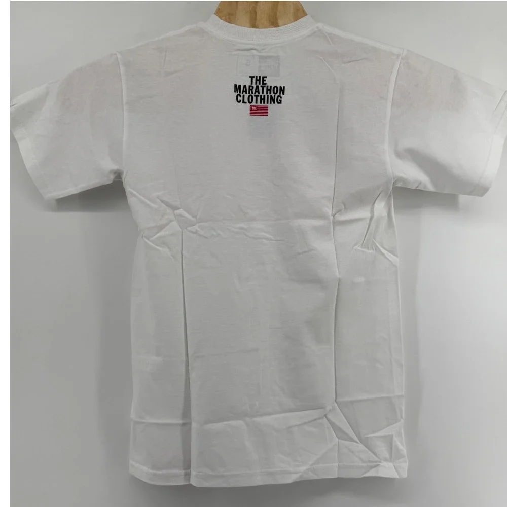 NWT The Marathon Clothing TMC Nipsey‎ Hussle White Red Flag Logo T-Shirt Small